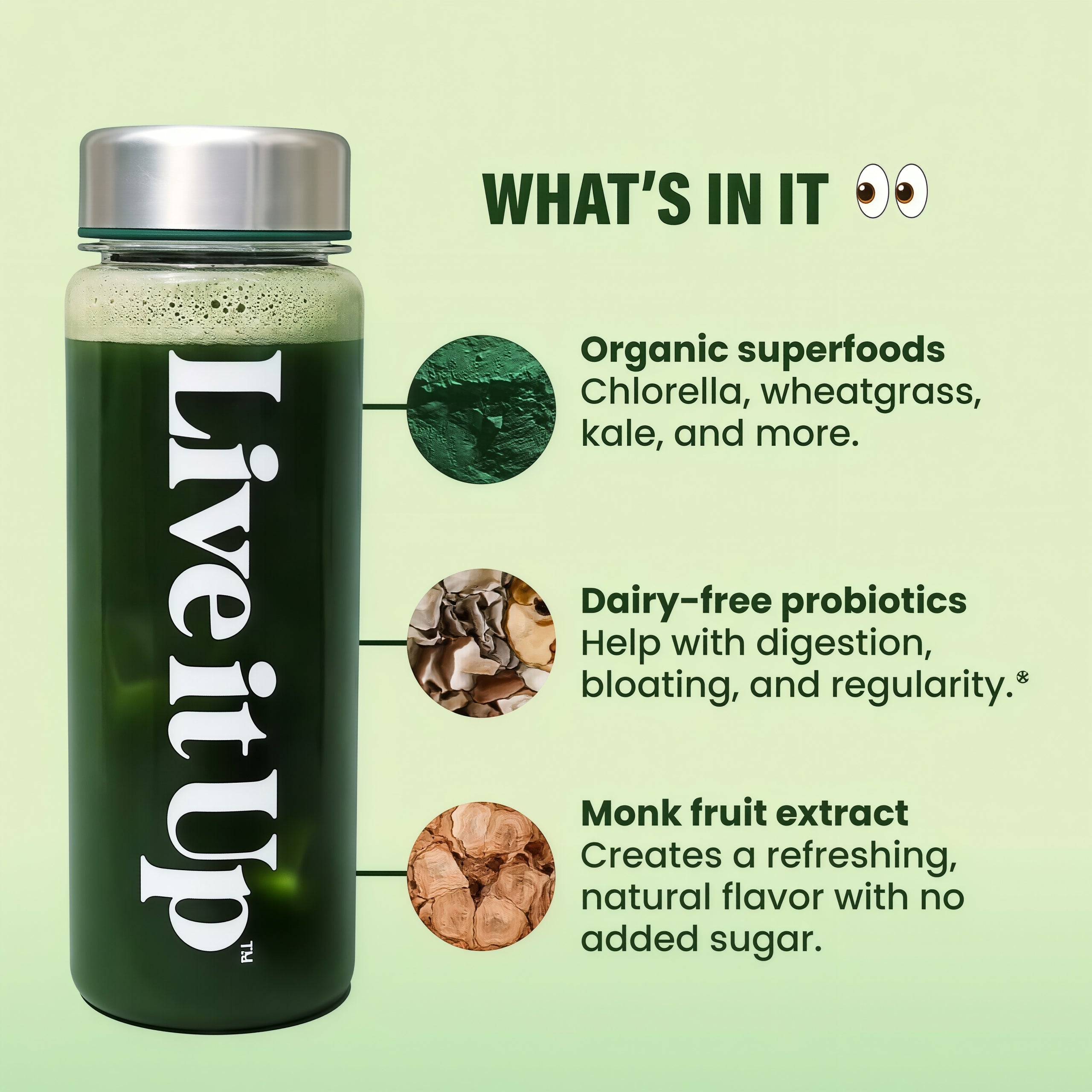 Live it Up Super Greens: Best All-Natural Greens Powder for Daily Health