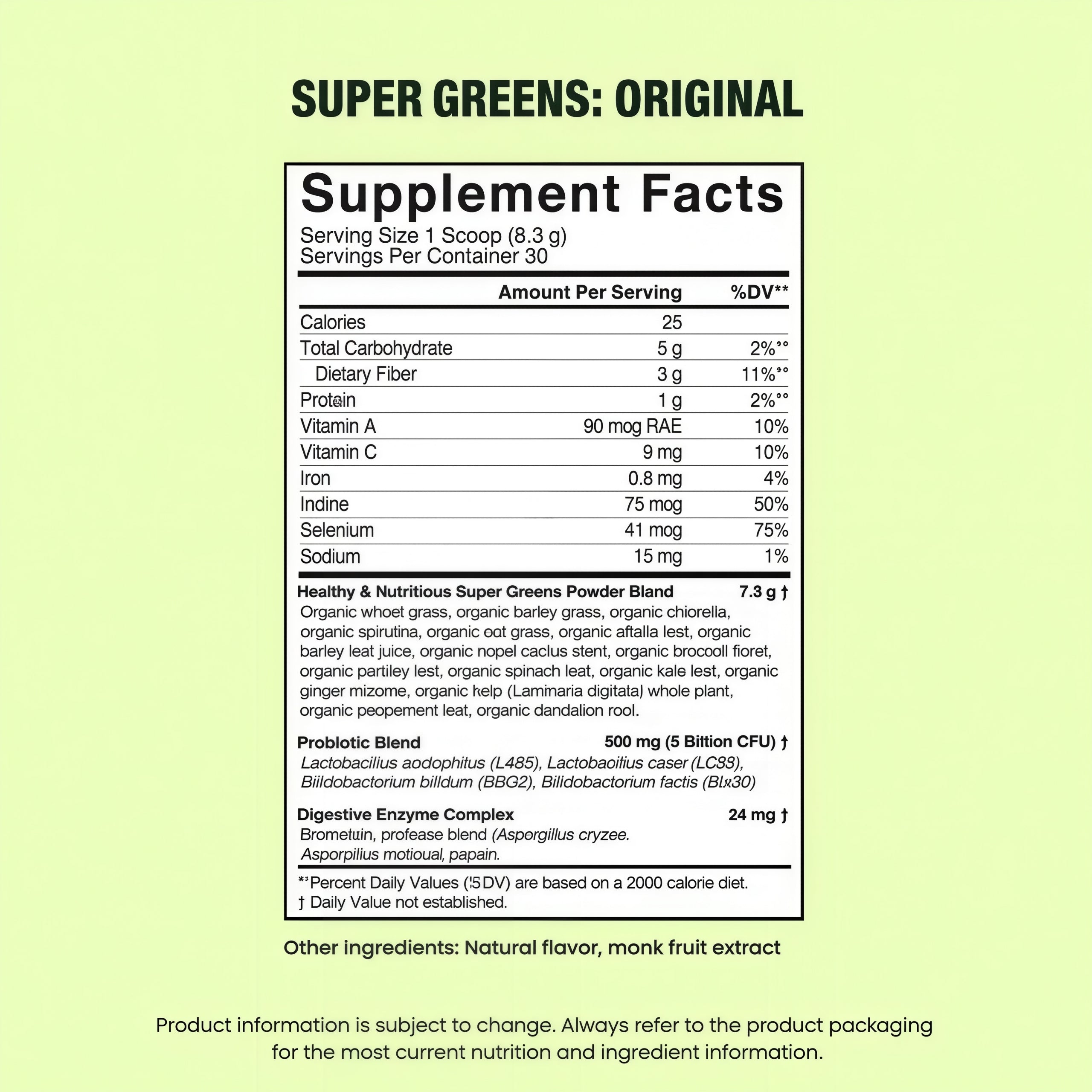 Live it Up Super Greens: Best All-Natural Greens Powder for Daily Health