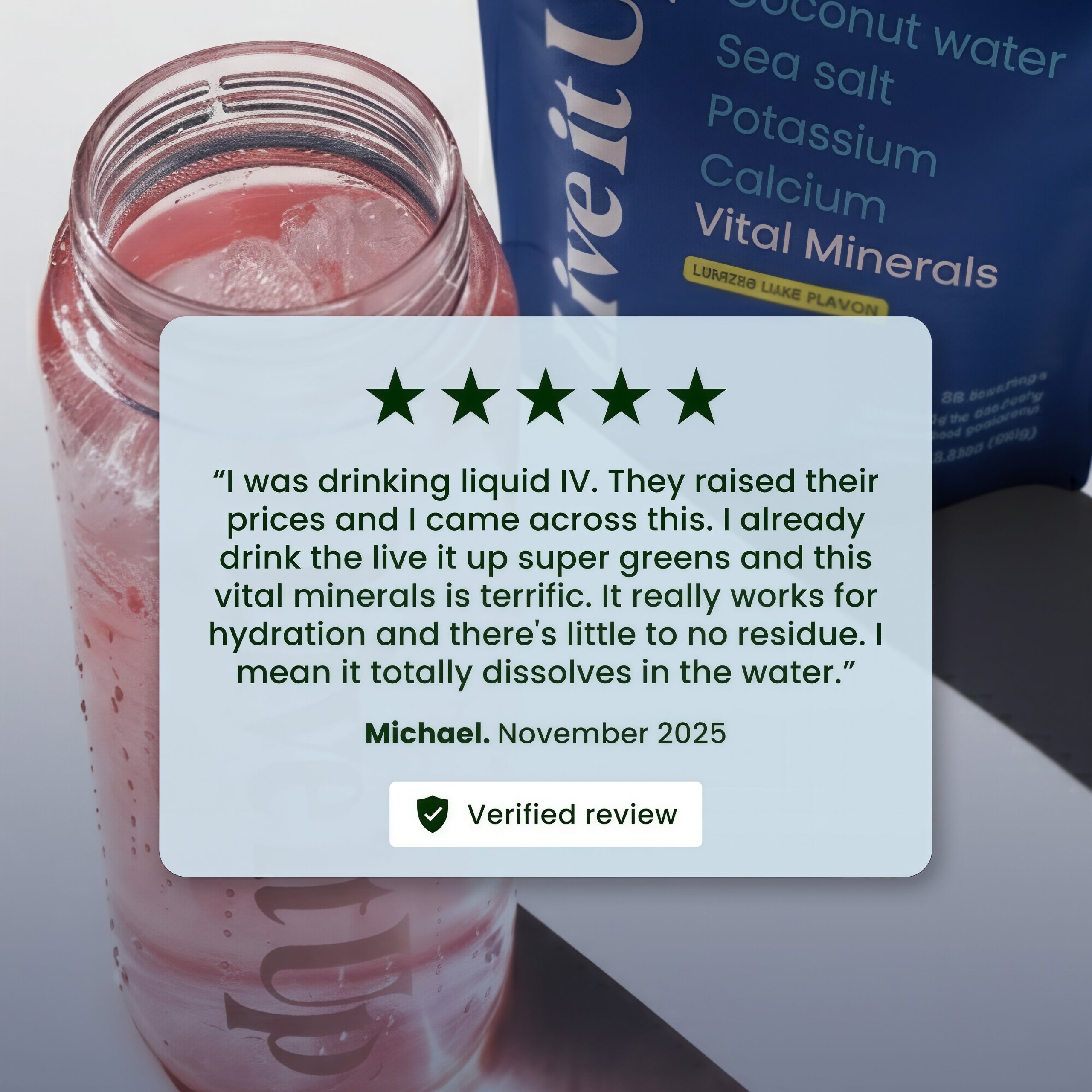 Live it Up Vital Minerals: Electrolyte Powder for Daily Hydration
