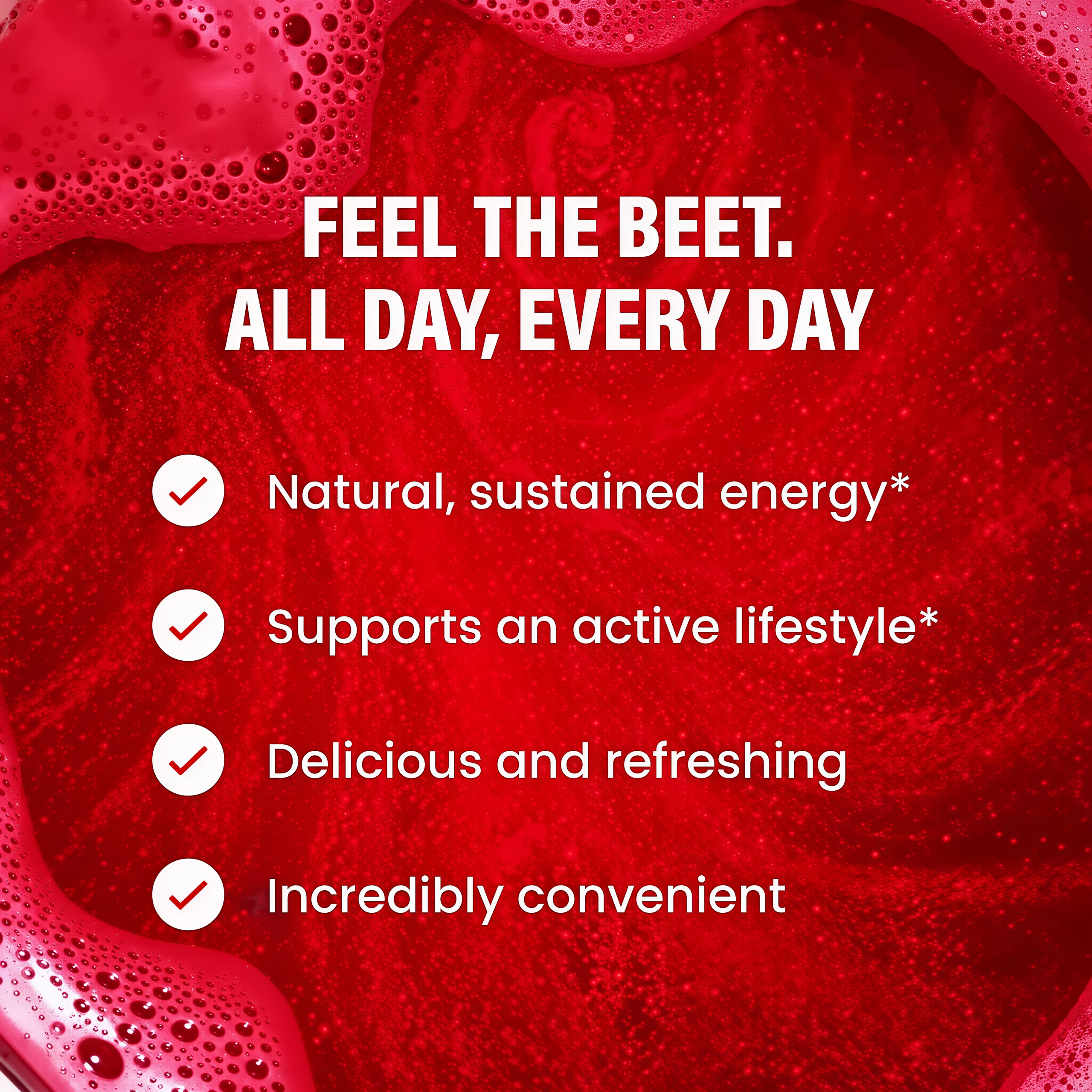 Live it Up Feel the Beet: Beetroot powder with adaptogens