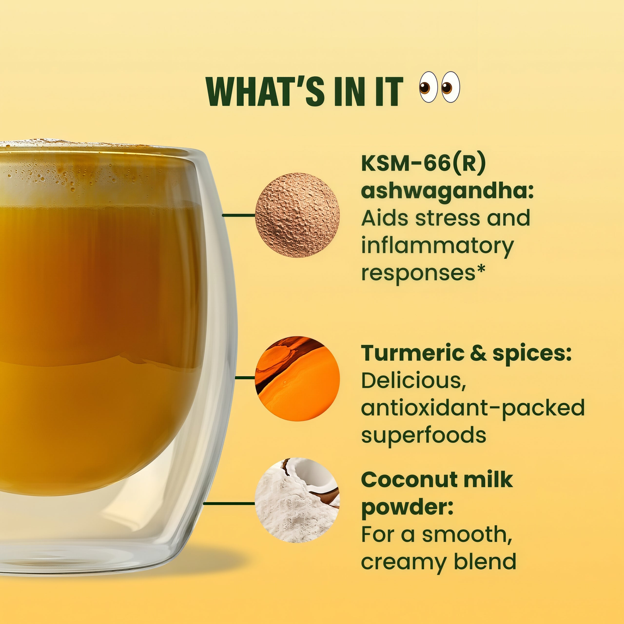 Live it Up Golden Hour: relaxing golden milk latte with ashwagandha