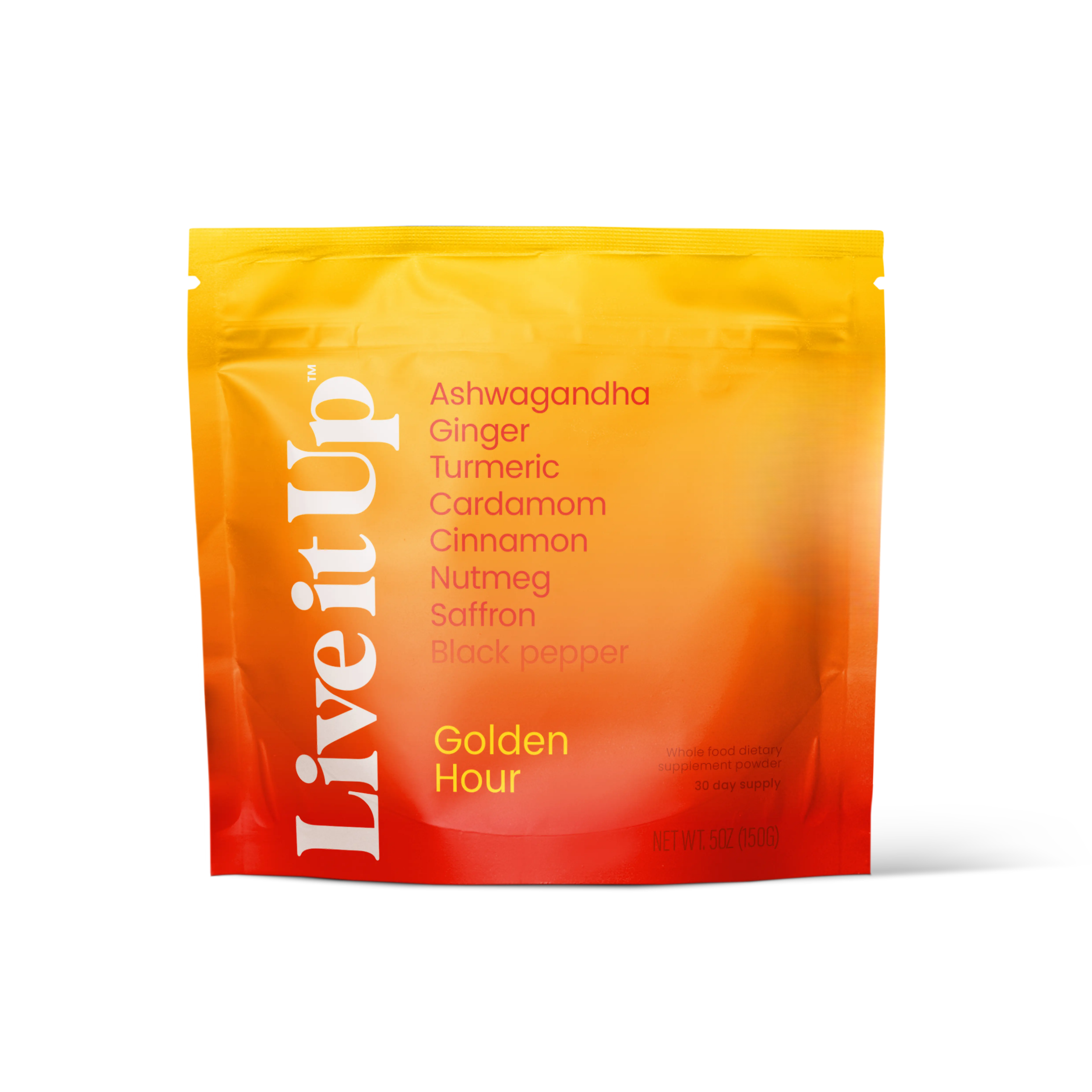 Live it Up Golden Hour: relaxing golden milk latte with ashwagandha